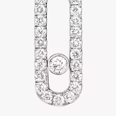 Dormeuses Move Uno Boucles d'oreilles Diamant Or Blanc
