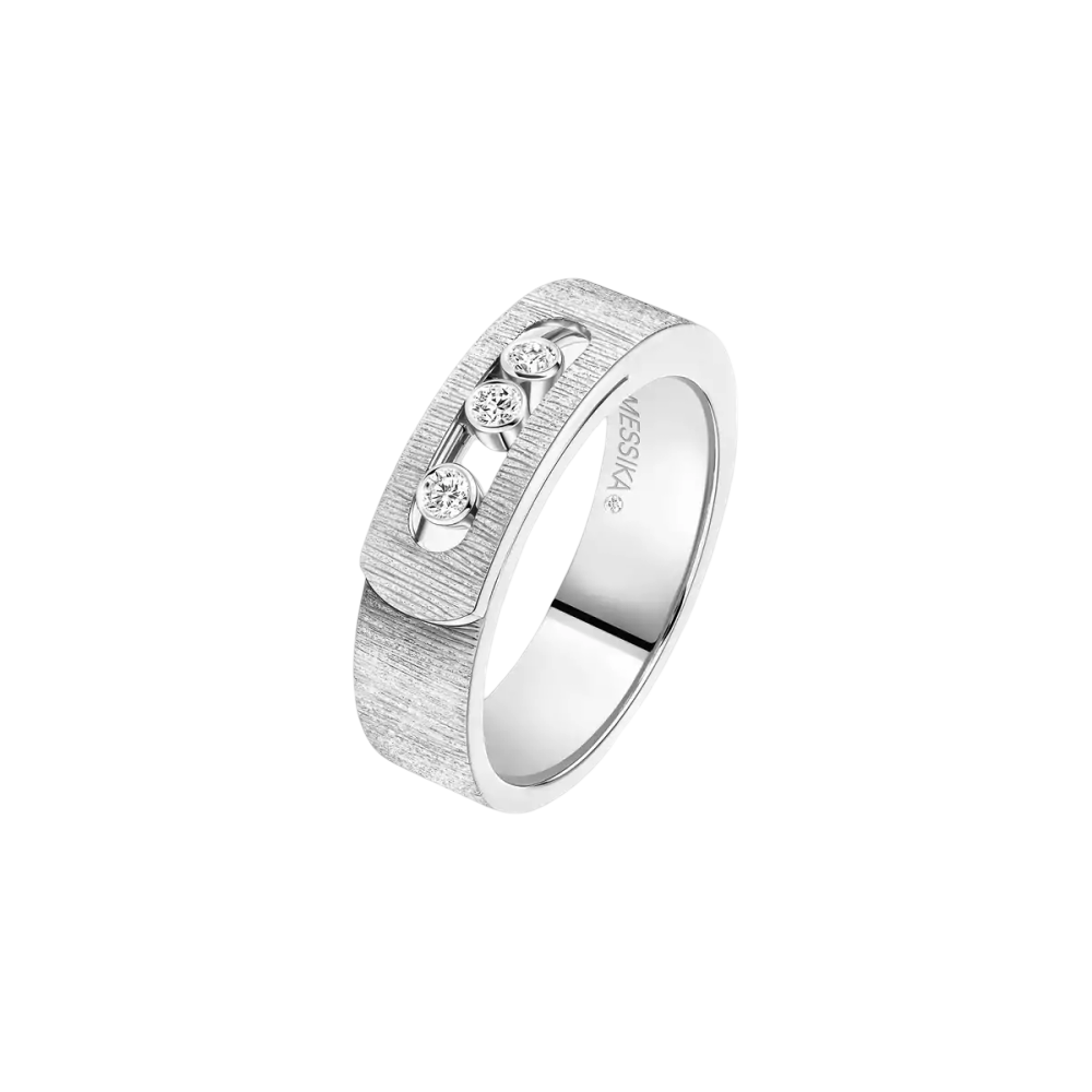 Bague Move Noa Ciselé Bague Diamant Or Blanc