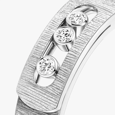 Bague Move Noa Ciselé Bague Diamant Or Blanc