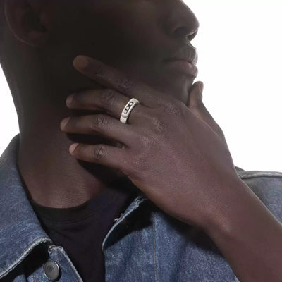 Bague Move Noa Ciselé Bague Diamant Or Blanc