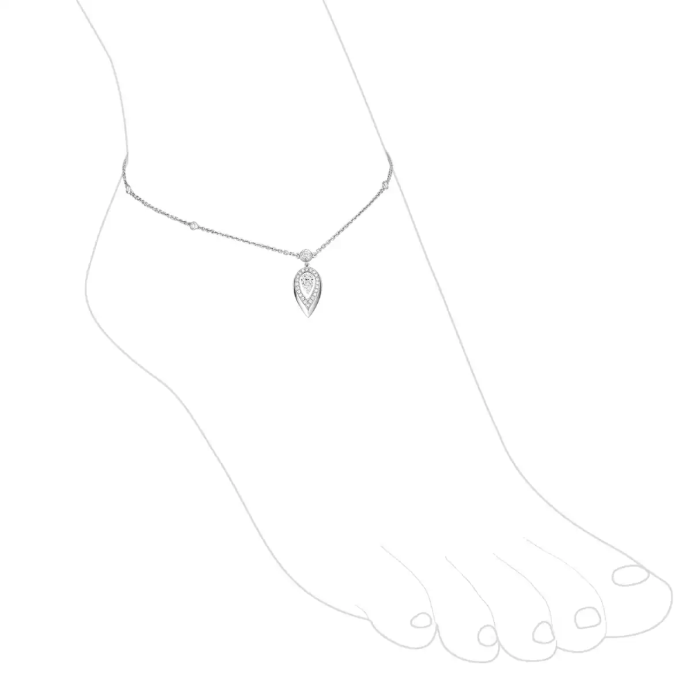 Bracelet de cheville Fiery Bracelet Diamant Or Blanc