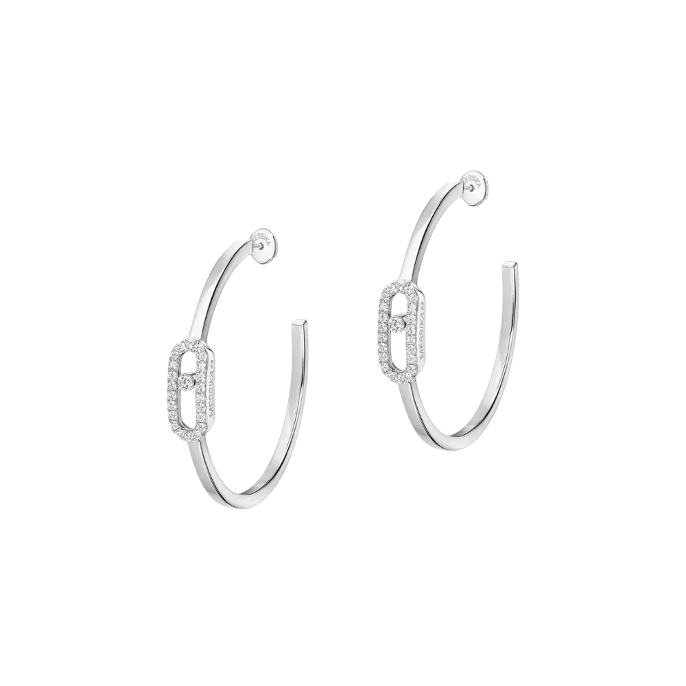 Créoles Move Uno PM Boucles d'oreilles Diamant Or Blanc