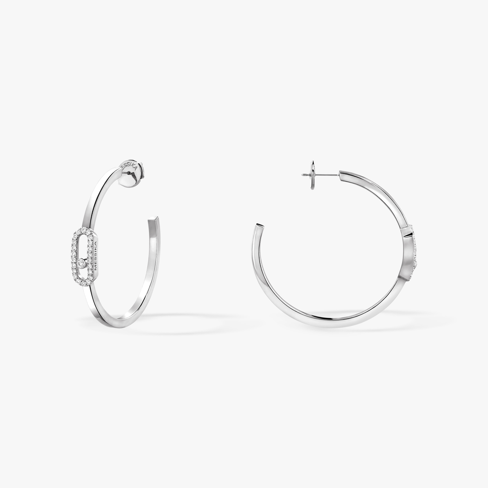 Créoles Move Uno PM Boucles d'oreilles Diamant Or Blanc