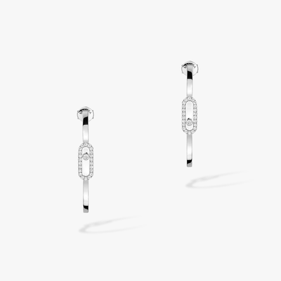 Créoles Move Uno PM Boucles d'oreilles Diamant Or Blanc
