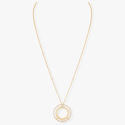 Move Romane Long Necklace Yellow Gold Diamond Necklace