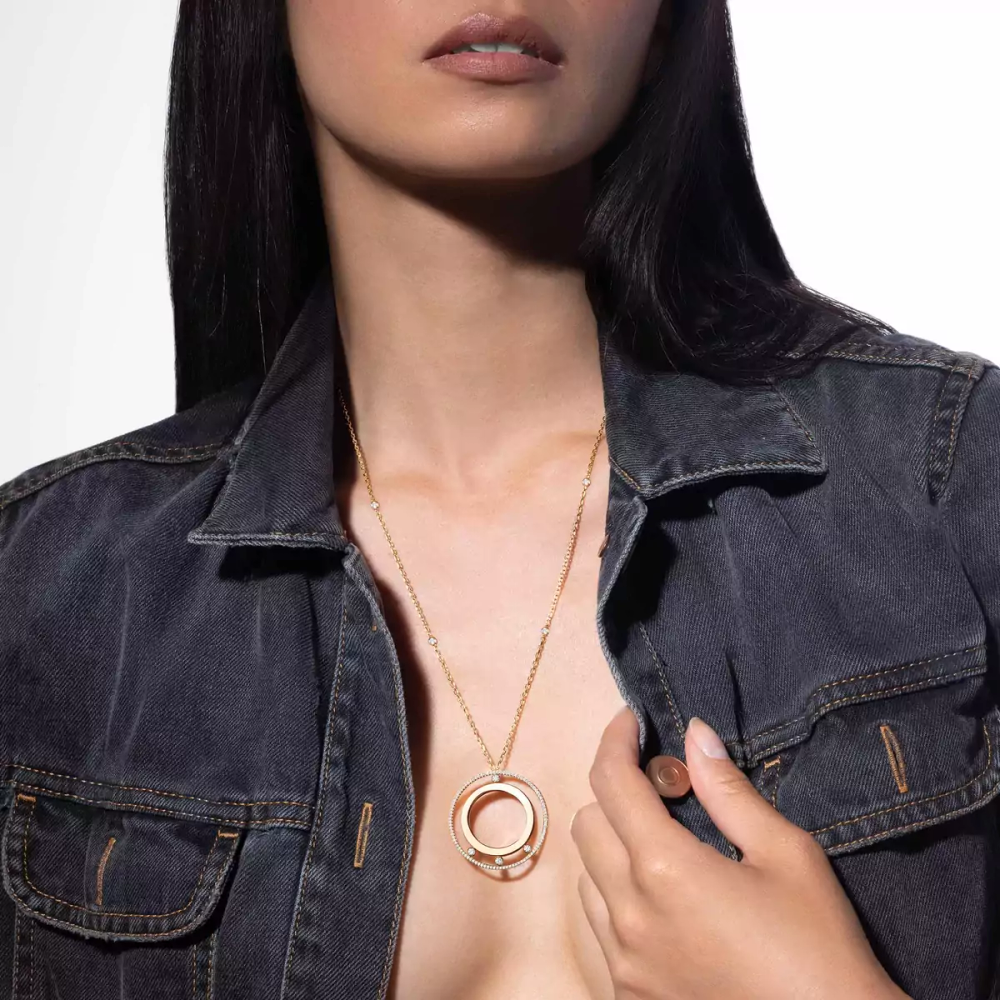 Collier Long Move Romane Collier Diamant Or Jaune