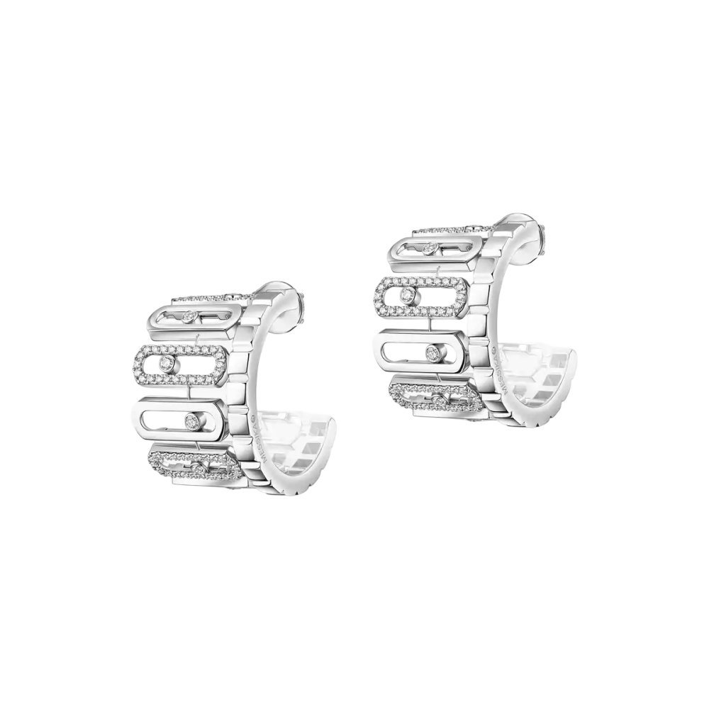 Move Iconica Boucles d'oreilles Diamant Or Blanc