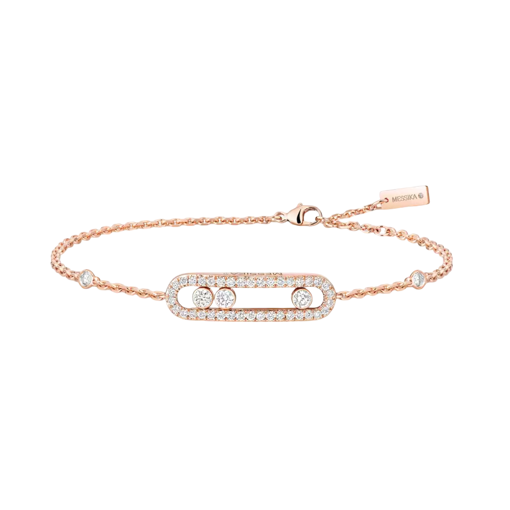 Baby Move Pavé Pink Gold Diamond Bracelet