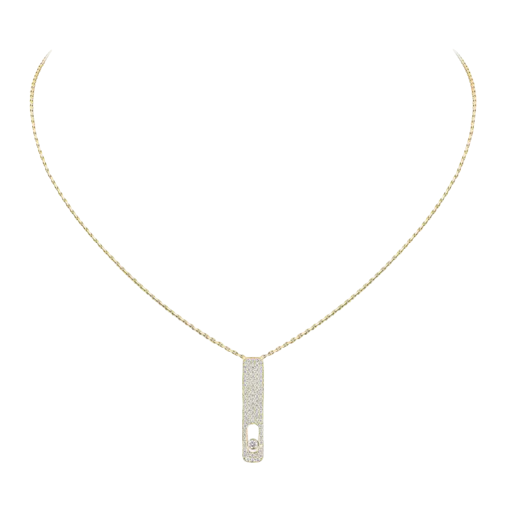 My First Diamond Pavé Yellow Gold Diamond Necklace