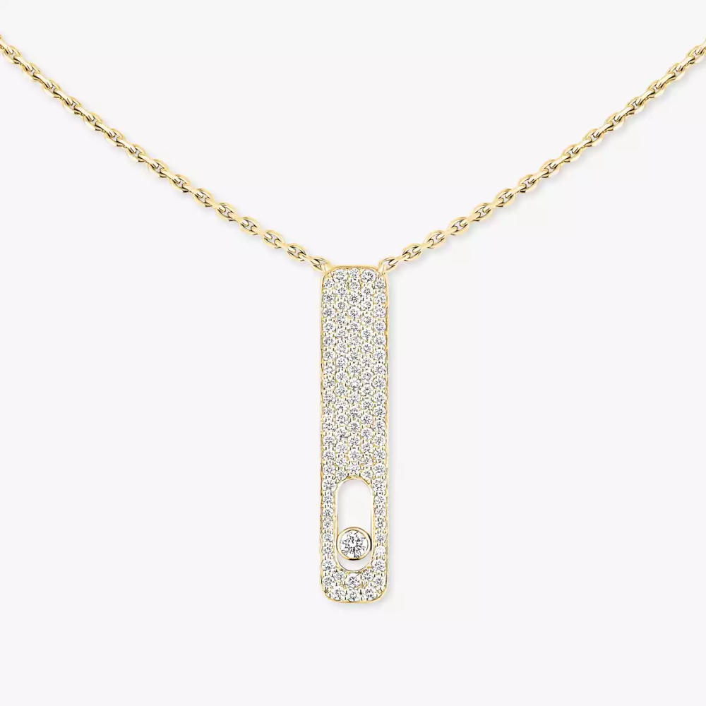 My First Diamond Pavé Yellow Gold Diamond Necklace