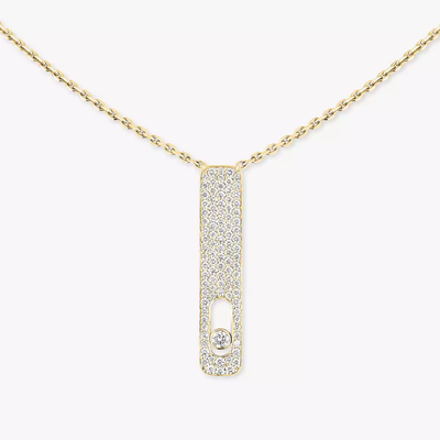 My First Diamond Pavé Yellow Gold Diamond Necklace