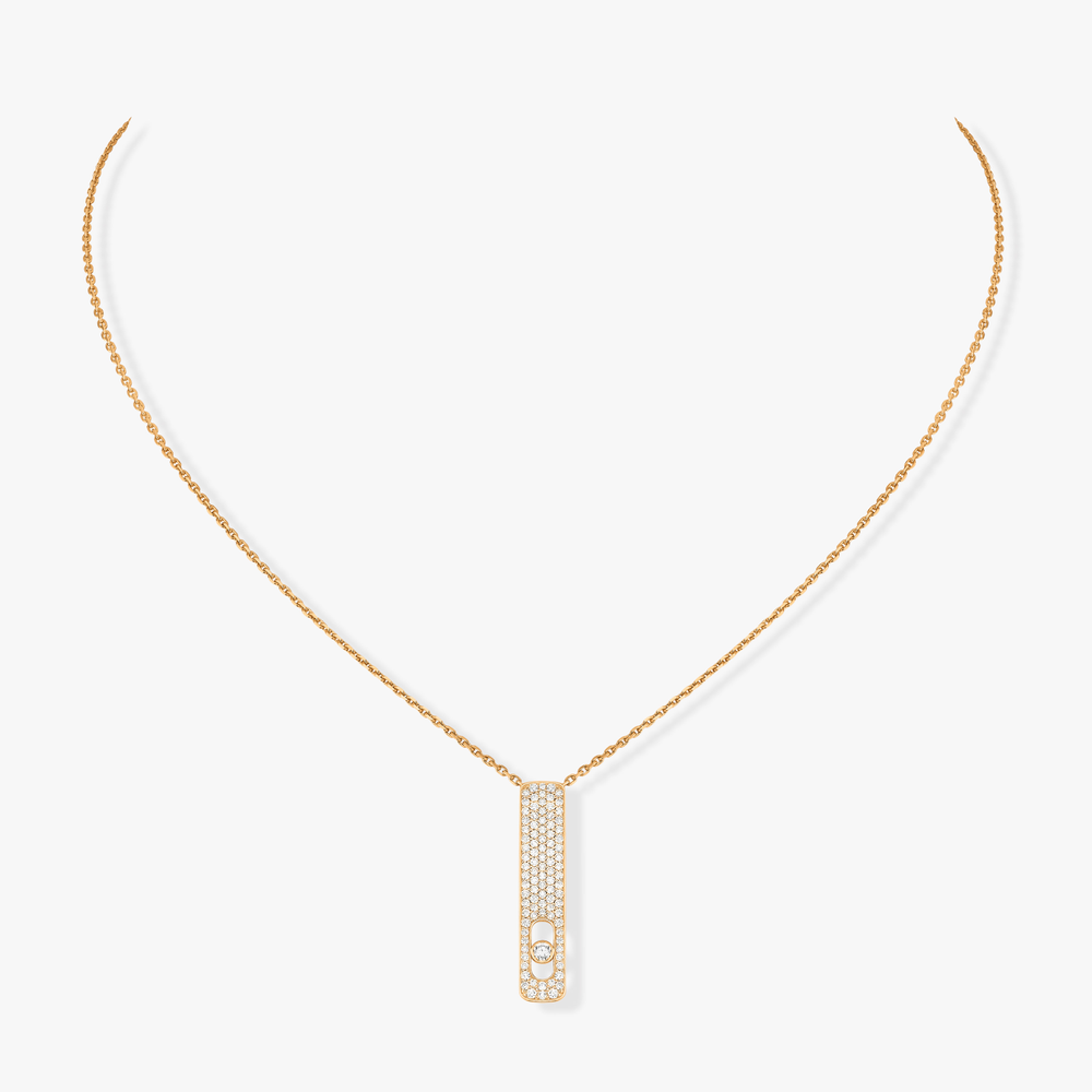 My First Diamond Pavé Yellow Gold Diamond Necklace