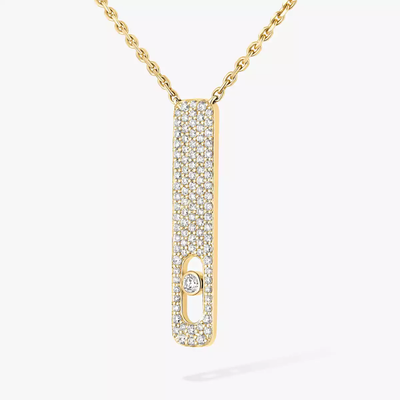 My First Diamond Pavé Yellow Gold Diamond Necklace
