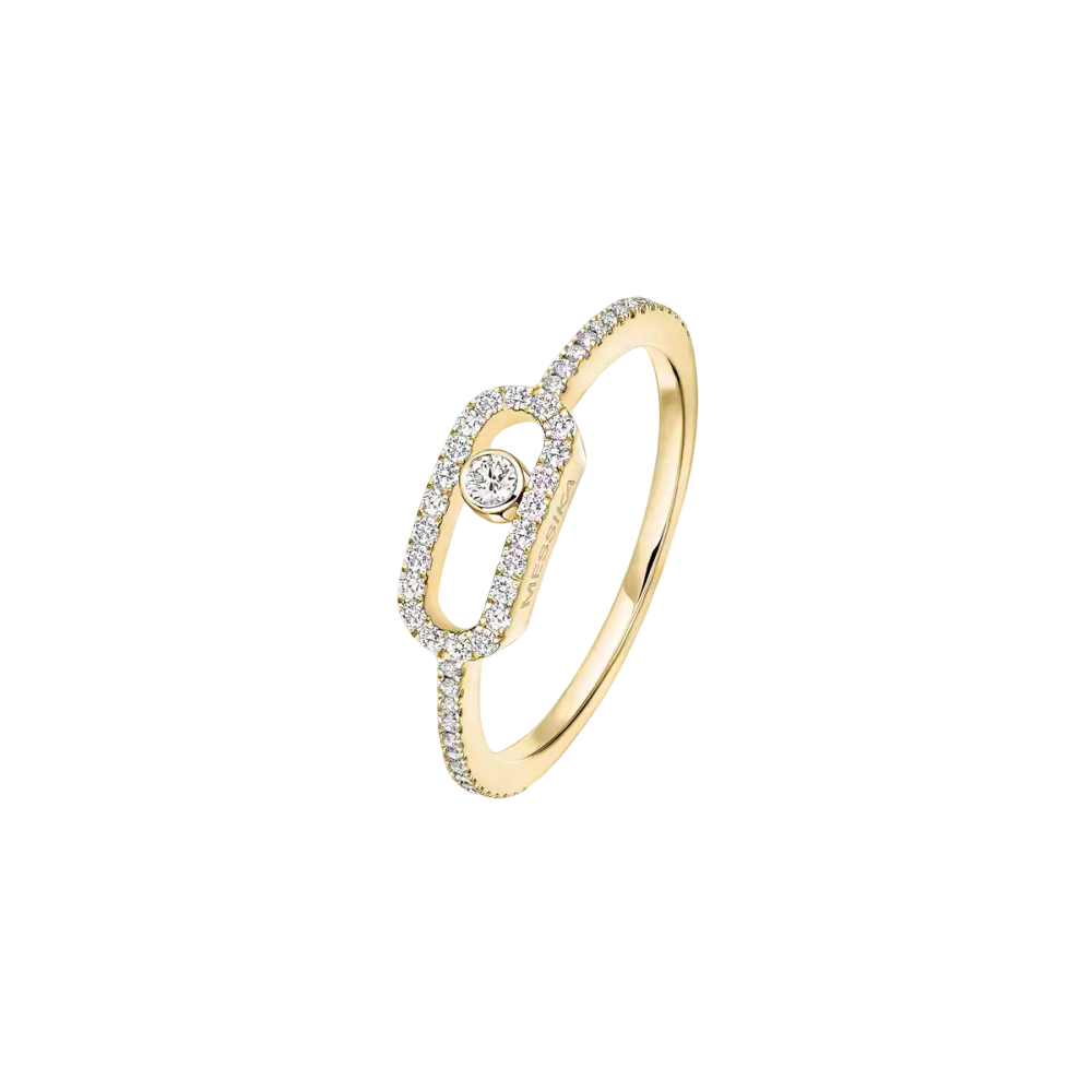 Move Uno Pavée Bague Diamant Or Jaune