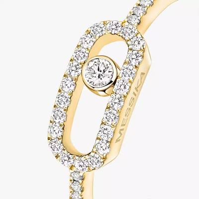 Move Uno Pavé Yellow Gold Diamond Ring