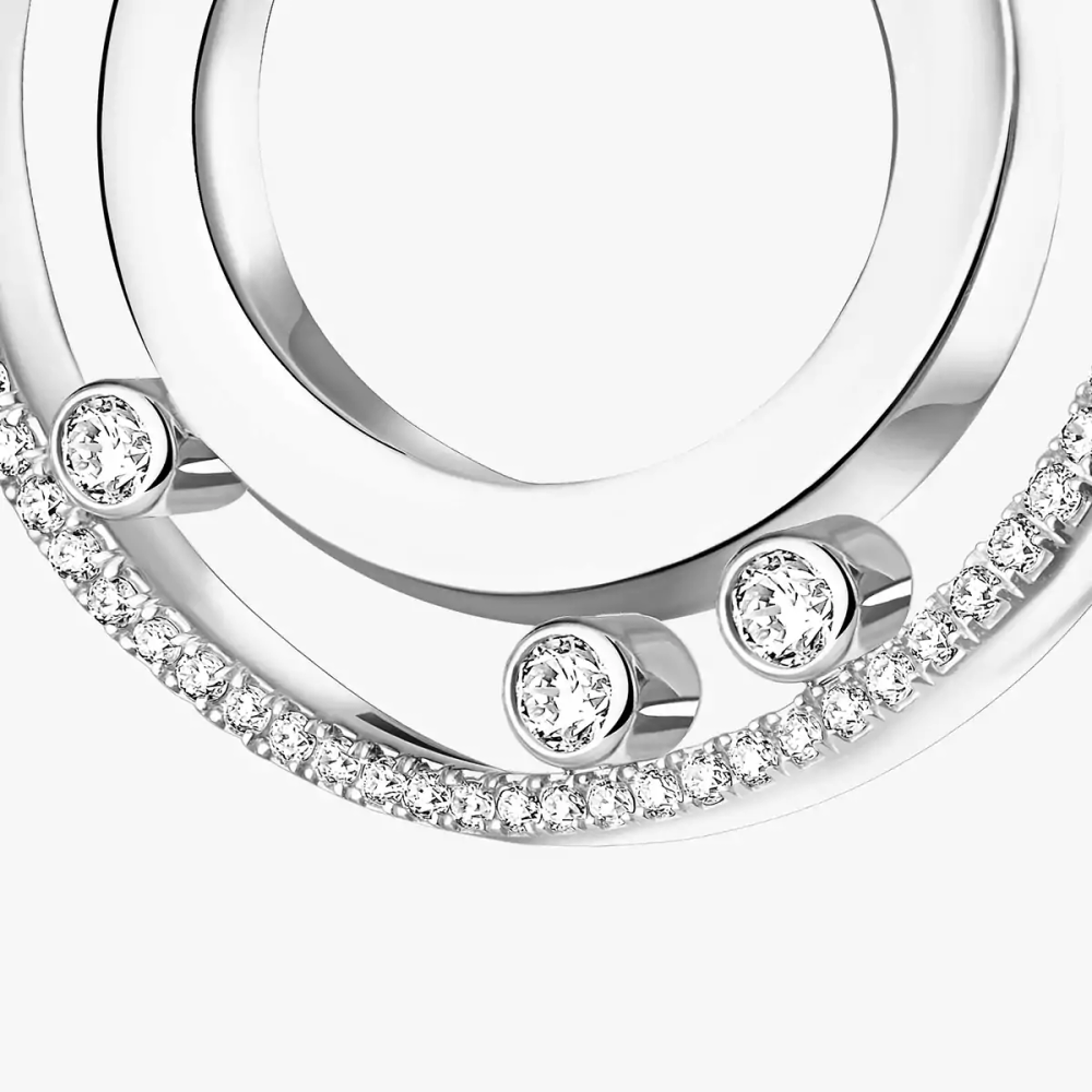 Créoles Move Romane PM Boucles d'oreilles Diamant Or Blanc