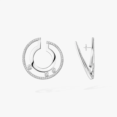 Créoles Move Romane PM Boucles d'oreilles Diamant Or Blanc