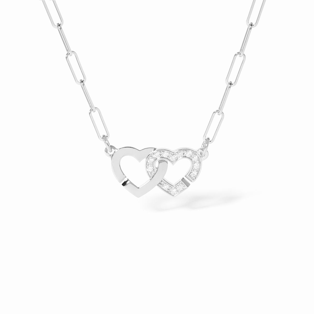 Collier Double Cœurs Xs