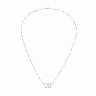 Collier Double Cœurs Xs