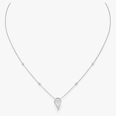 Fiery 0.10ct White Gold Diamond Necklace