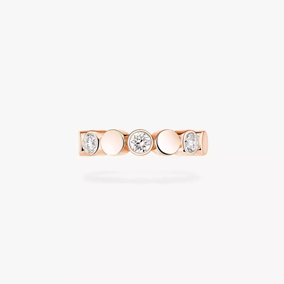 D-Vibes Mono Clip Earring Pink Gold Diamond Earrings