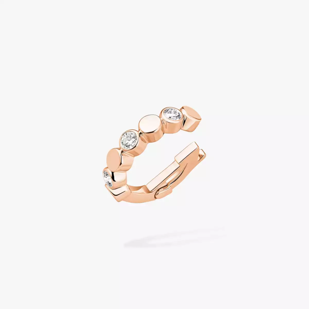 Mono clip D-Vibes Boucles d'oreilles Diamant Or Rose