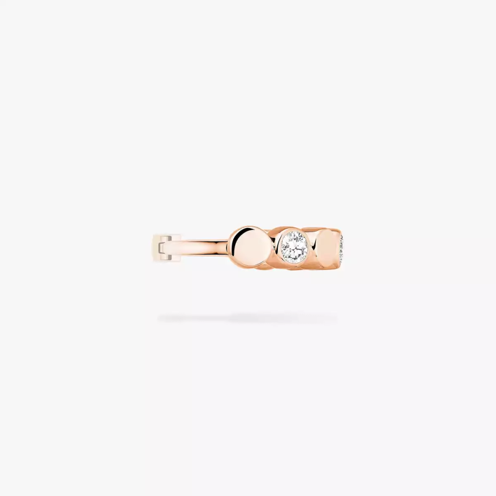 D-Vibes Mono Clip Earring Pink Gold Diamond Earrings