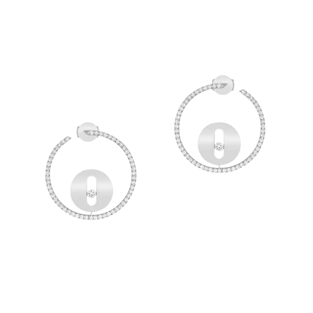 Créoles Lucky Move SM White Gold Diamond Earrings