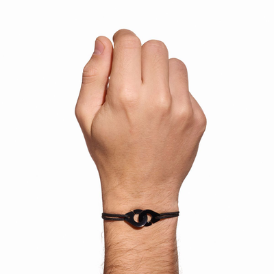 Bracelet Sur Cordon Menottes Dinh Van Très Grand Modèle