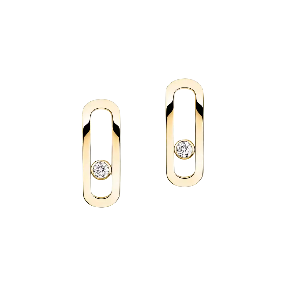 Move Uno Yellow Gold Diamond Earrings