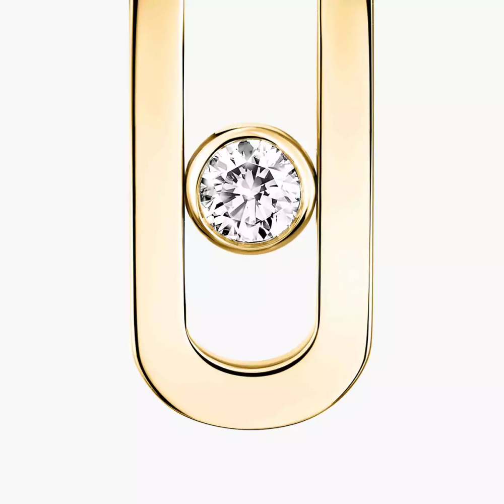 Move Uno Yellow Gold Diamond Earrings