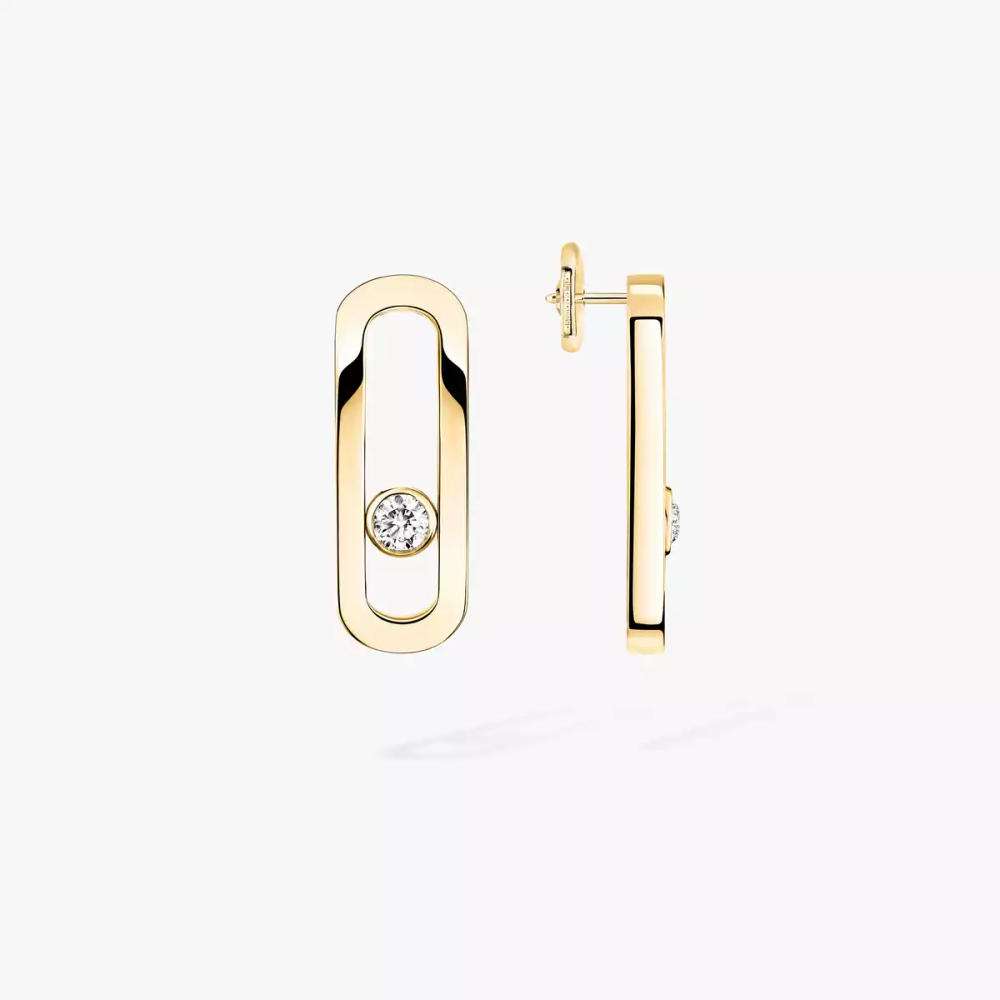 Move Uno Yellow Gold Diamond Earrings
