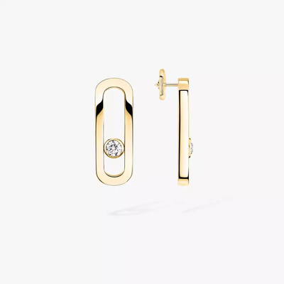 Move Uno Yellow Gold Diamond Earrings