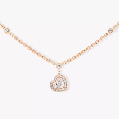 Collier Joy diamant cœur 0,15ct Collier Diamant Or Rose