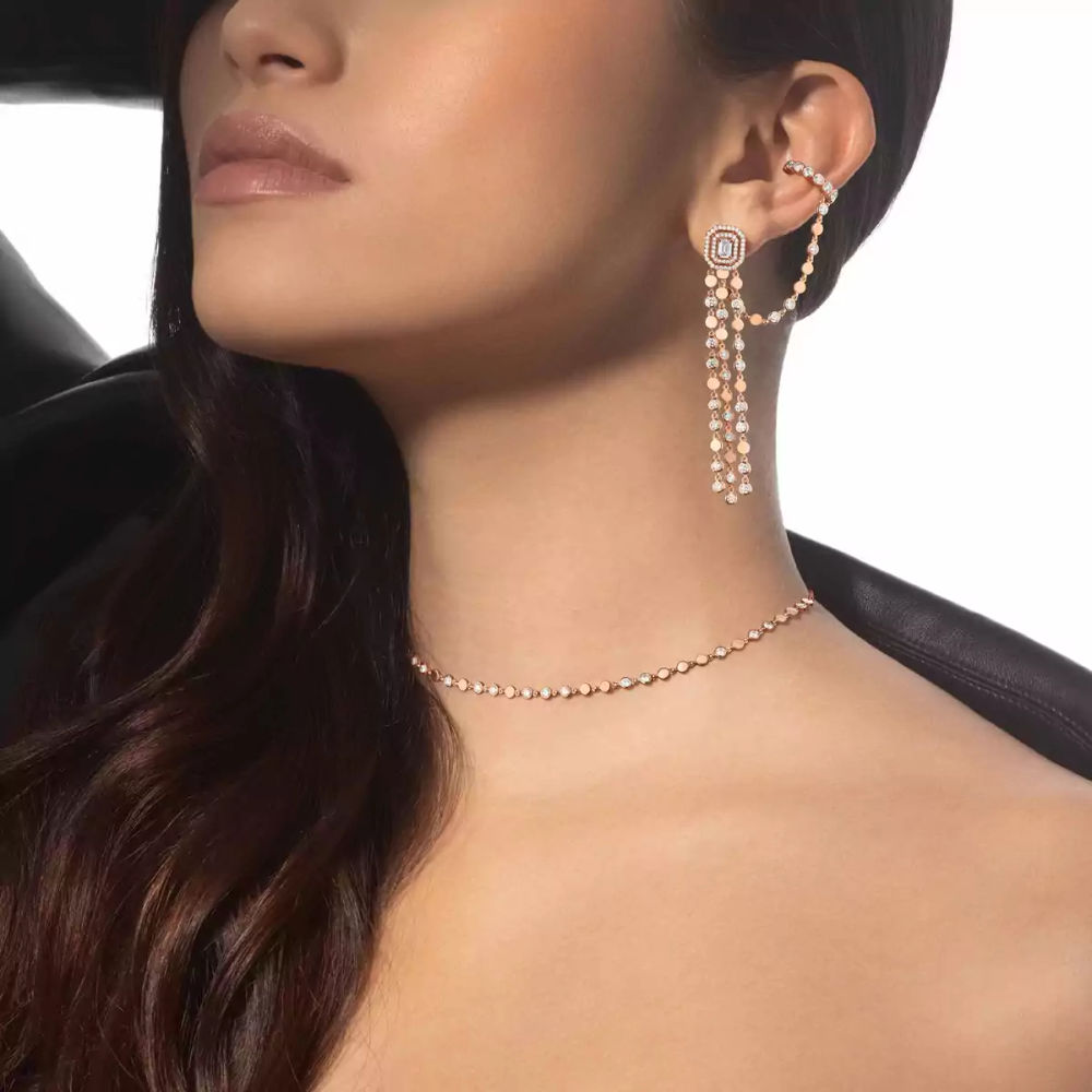 D-Vibes SM Pink Gold Diamond Necklace