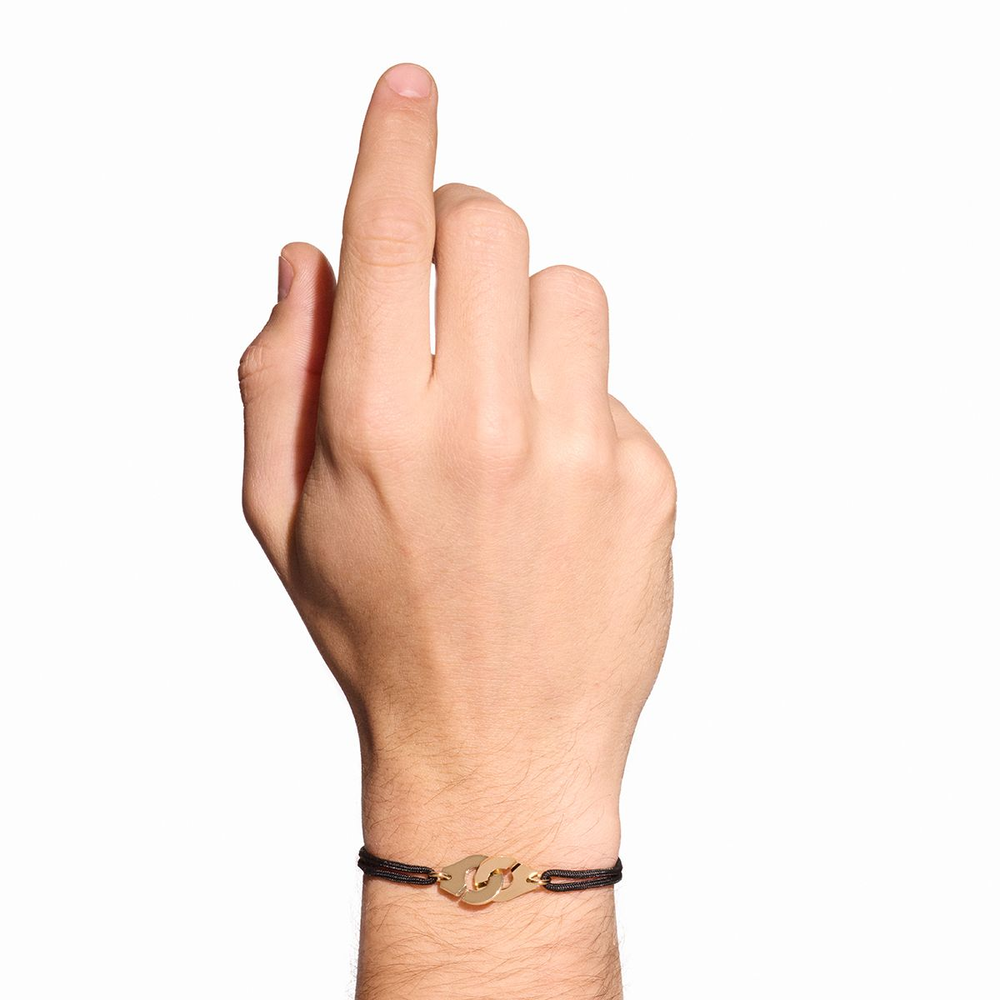 Bracelet Sur Cordon Menottes Dinh Van Moyen Modèle