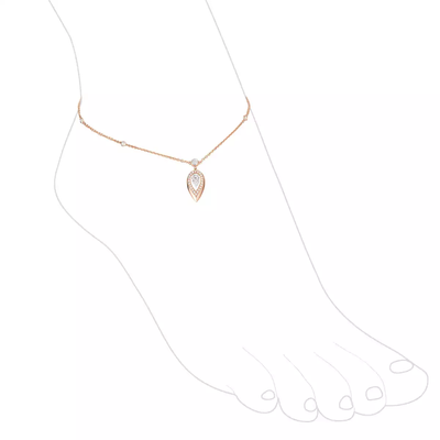 Bracelet de cheville Fiery Bracelet Diamant Or Rose