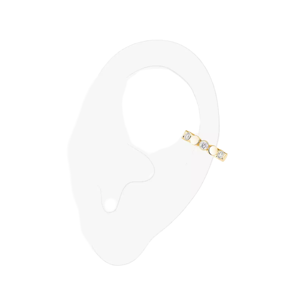 Mono Clip D-Vibes Boucles d'oreilles Diamant Or Jaune