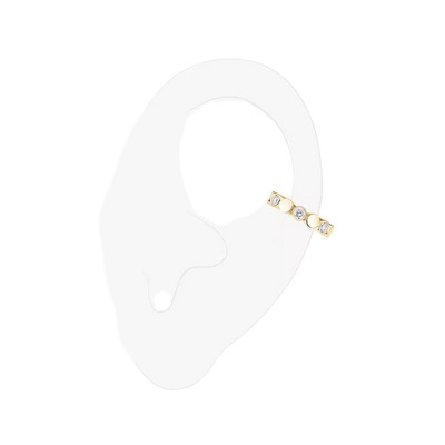 Mono Clip D-Vibes Boucles d'oreilles Diamant Or Jaune