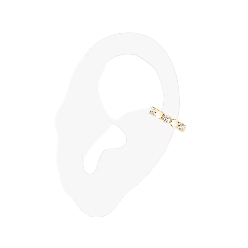 Mono Clip D-Vibes Boucles d'oreilles Diamant Or Jaune