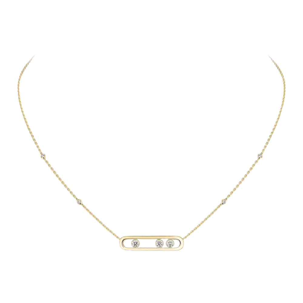 Move Yellow Gold Diamond Necklace