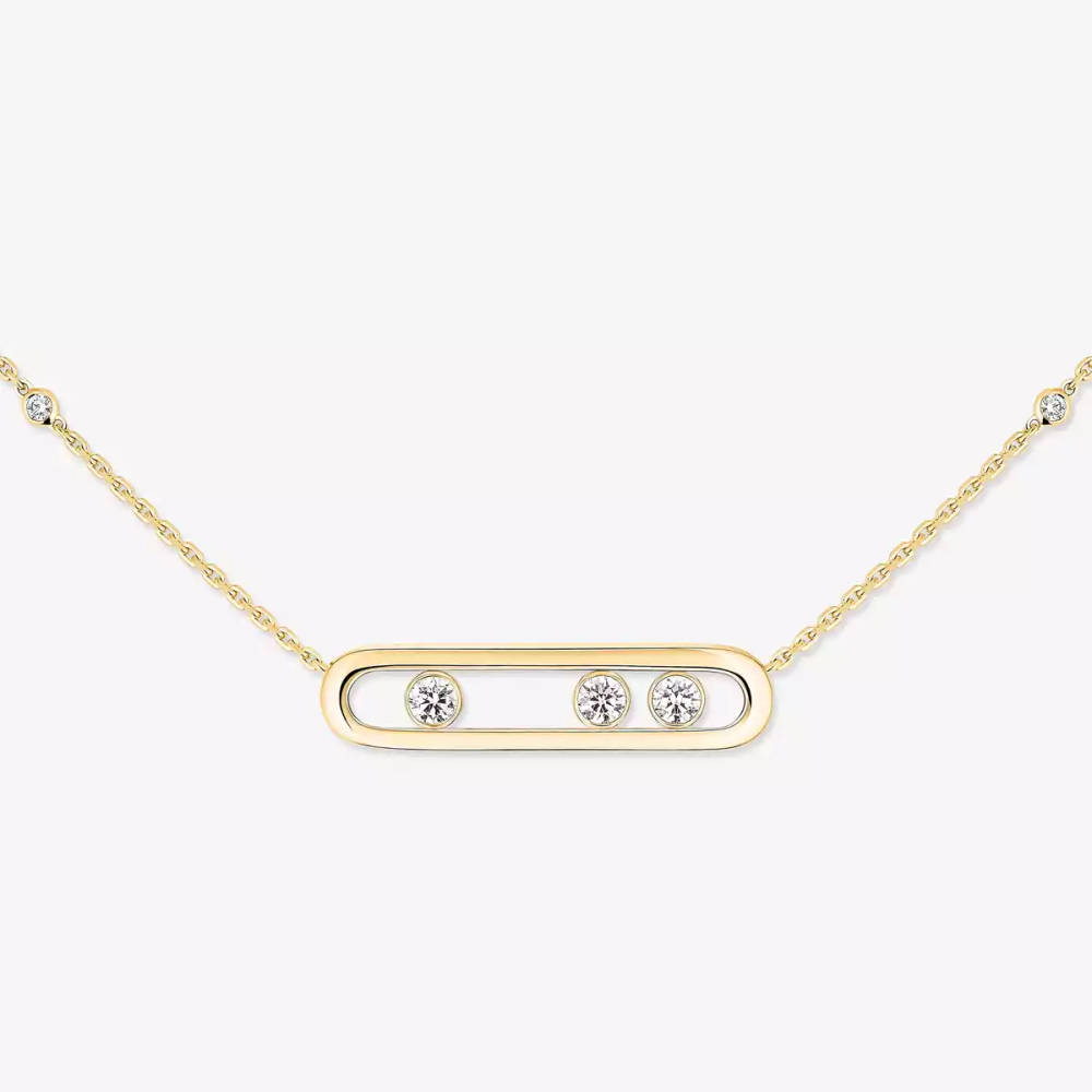 Move Yellow Gold Diamond Necklace