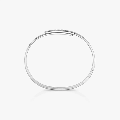 Move Noa SM Pavé Bangle White Gold Diamond Bracelet