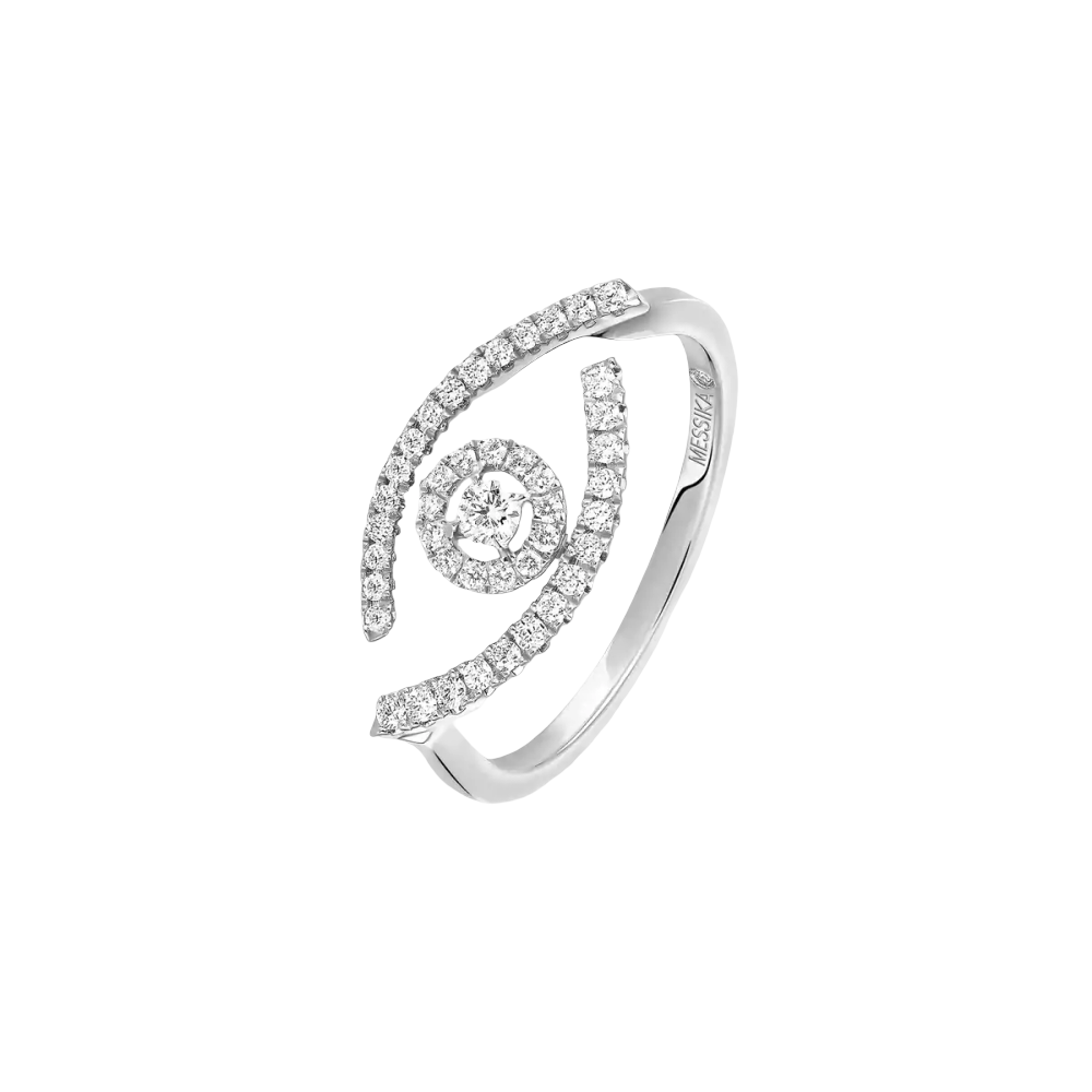 Bague pavée Lucky Eye Bague Diamant Or Blanc