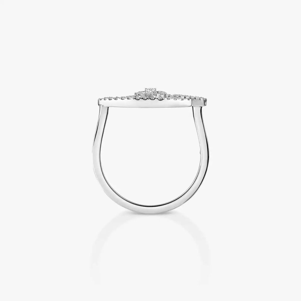 Bague pavée Lucky Eye Bague Diamant Or Blanc