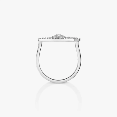 Bague pavée Lucky Eye Bague Diamant Or Blanc