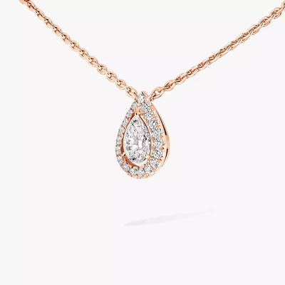 Joy 0,25ct Collier Diamant Or Rose