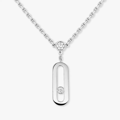 Move Uno 2 Rangs Collier Diamant Or Blanc