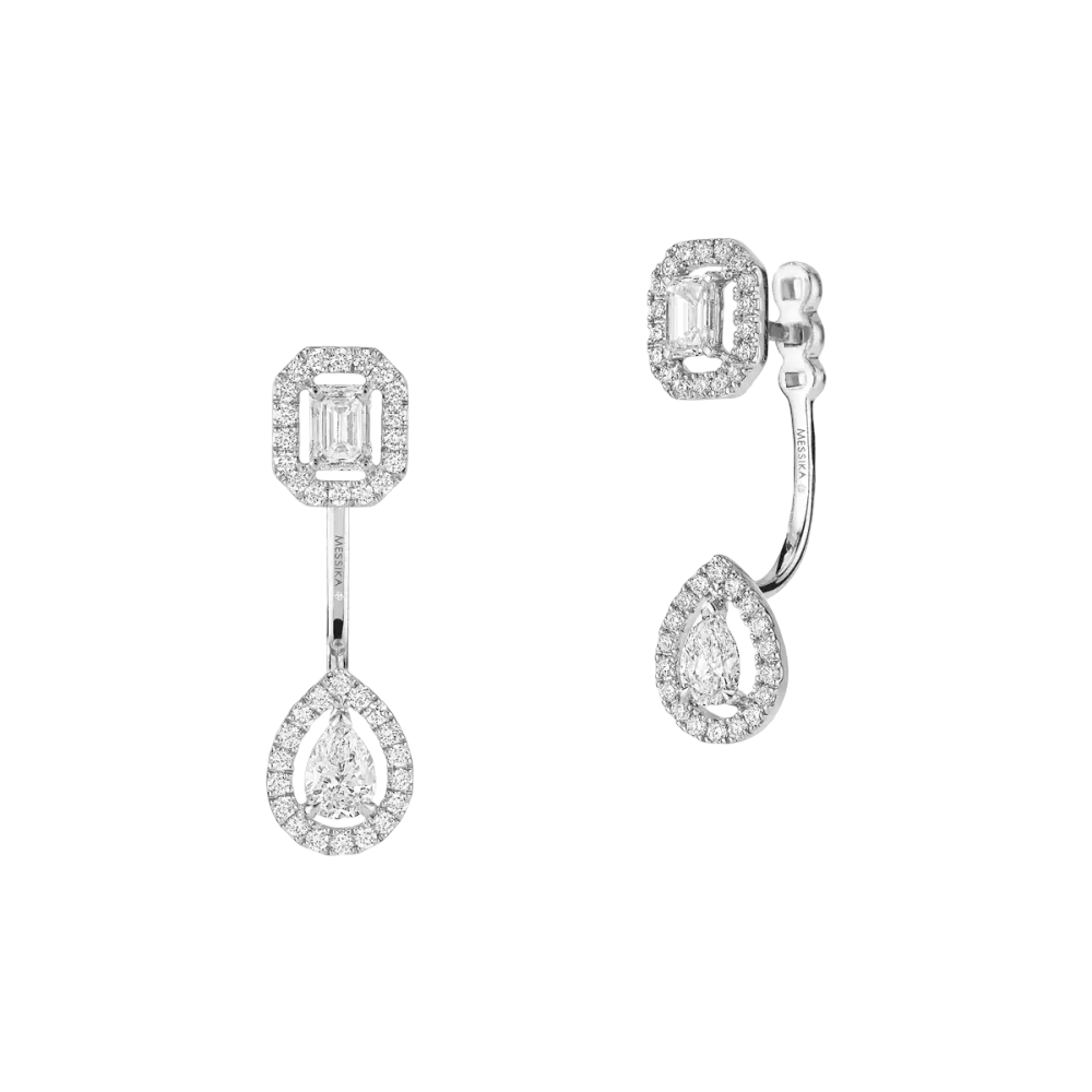 My Twin Toi & Moi 0,15ct x2 Boucles d'oreilles Diamant Or Blanc