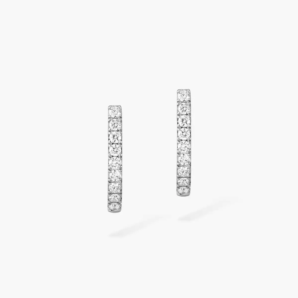 Créoles Gatsby XS Boucles d'oreilles Diamant Or Blanc